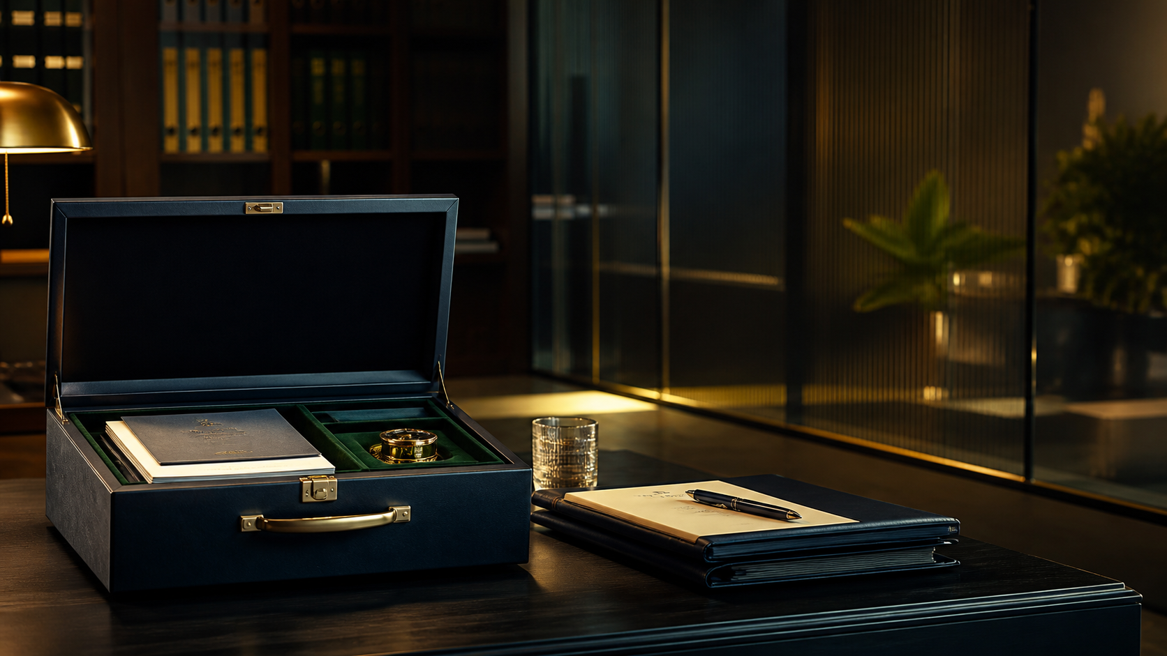 An institutional investment case and legal folders arranged for an orderly fund closure